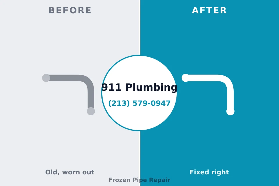 Before and after: plumbing repair Hastings-on-Hudson, NY